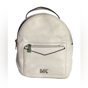 Michael Kors Jessa White Soft Leather Convertible Mini Backpack Crossbody Bag
